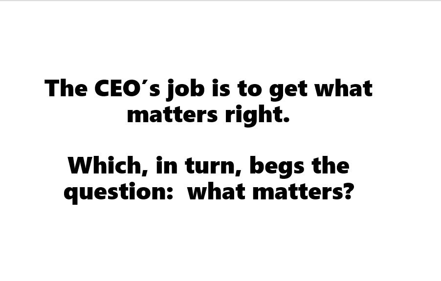 The CEO Job Description